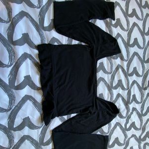Forever 21 black long sleeve crop top